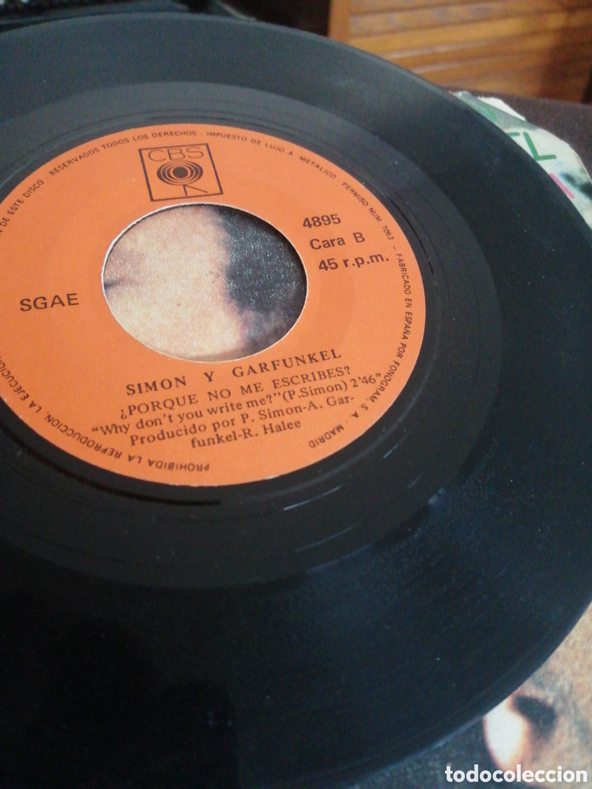 Discos de vinilo: SIMON & GARFUNKEL, EL C&Oacute;NDOR PASA, DISCO VINILO SINGLE - Foto 3