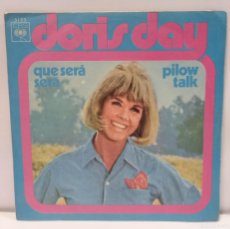 Discos de vinilo: DORIS DAY - QUE SERÁ SERÁ / PILOW TALK. VINILO 7'' (SINGLE). CCM1. Lote 364638456