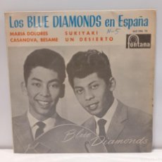Discos de vinilo: LOS BLUE DIAMONDS - MARIA DOLORES / CASANOVA / SUKIYAKI / UN DESIERTO. VINILO 7'' (EP). CCM1. Lote 364641836