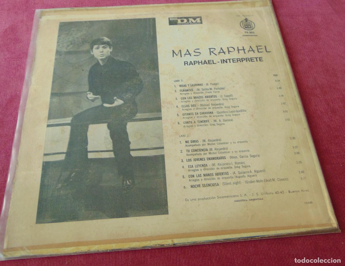 Discos de vinilo: Raphael &ndash; Mas Raphael - LP EDICION ARGENTINA - Foto 2