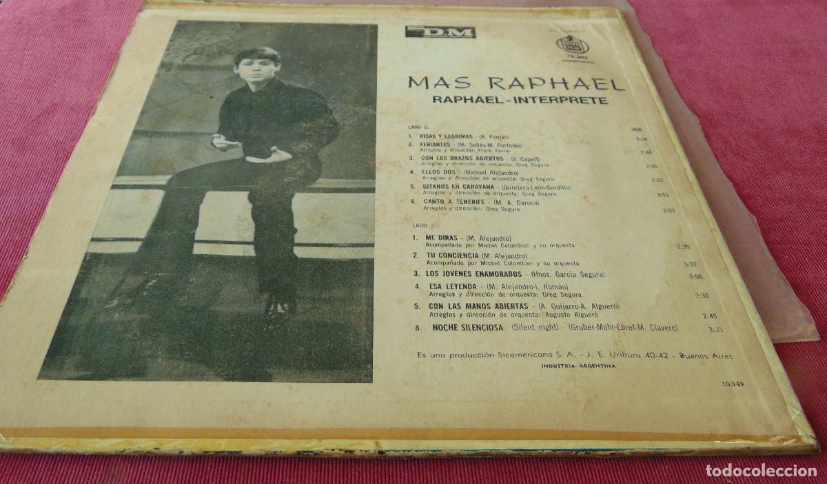 Discos de vinilo: Raphael &ndash; Mas Raphael - LP EDICION ARGENTINA - Foto 3