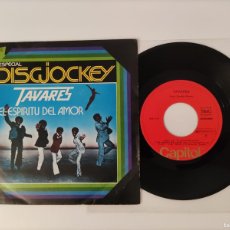 Discos de vinilo: SINGLE 62 TAVARES - EL ESPÍRITU DEL AMOR PARTE 1 Y 2 1978. Lote 364699286