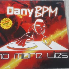 Discos de vinilo: DANY BPM – NO MORE LIES SELLO:XQUE RECORDS – 72684, BIT MUSIC – 72684 FORMATO: VINILO, 12”