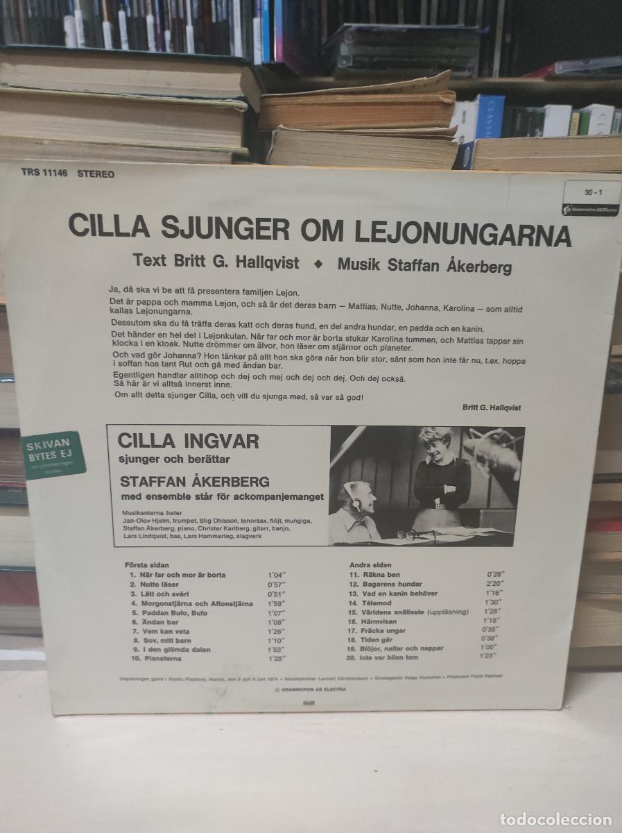 Discos de vinilo: Cilla Ingvar &ndash; Cilla Sjunger Om Lejonungarna - Foto 2