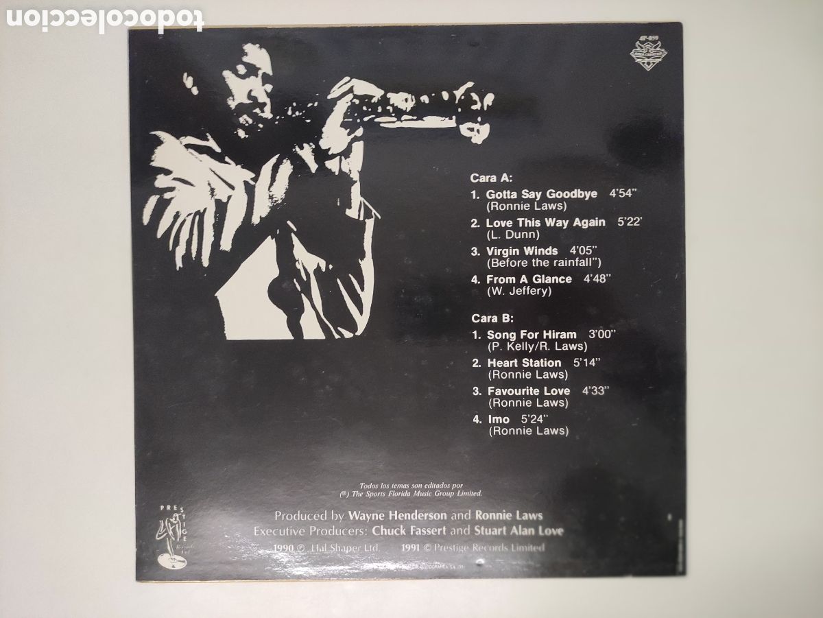 Discos de vinilo: Ronnie Laws &ndash; True Spirit - Area Creativa &ndash; 4P-059 - 1991 - Foto 2
