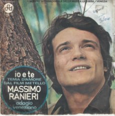 Discos de vinilo: MASSIMO RANIERI IO & TE ENNIO MORRICONE COVER USED VINILE DISCRETO 1971 CGD ITALIA. Lote 365069541