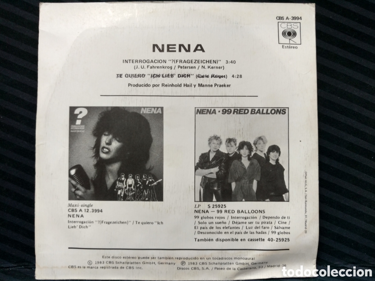 Discos de vinilo: Nena - ? (Fragezeichen) = Interrogacion (7&rdquo;, S/Sided, Promo) - Foto 2