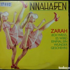 Discos de vinilo: NINA HAGEN - ZARAH (ICH WEISS, ES WIRD EINMAL EIN WUNDER GESCHEHN) (7”, S/SIDED, SINGLE, PROMO). Lote 365090361