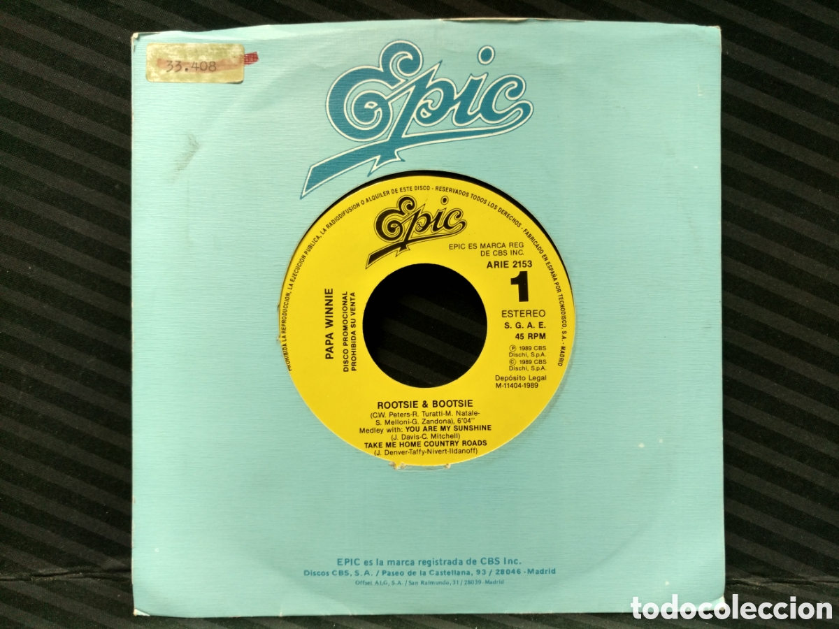 Discos de vinilo: Papa Winnie - Rootsie & Boopsie (7&rdquo;, Single) - Foto 1