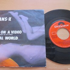 Discos de vinilo: TRANS-X - LIVING ON A VIDEO/ DIGITAL WORLD. SINGLE, SPANISH 1983 7” EDITION. MUY BUEN ESTADO. Lote 365233221