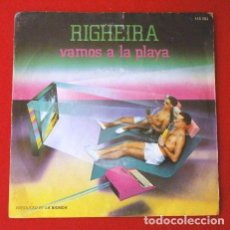 Discos de vinilo: RIGHEIRA (SINGLE 1983) VAMOS A LA PLAYA - PLAYA DUB (VINILO NUEVO). Lote 365279966