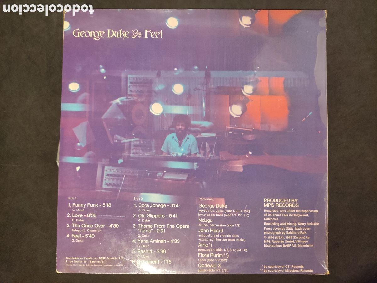 Discos de vinilo: George Duke &ndash; Feel - BASF &ndash; 35 53847 - 1975 - Foto 2