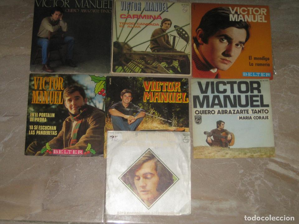 Discos de vinilo: VICTOR MANUEL - LOTE DE 7 SINGLES - Foto 1