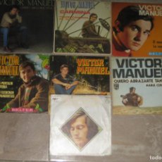 Discos de vinilo: VICTOR MANUEL - LOTE DE 7 SINGLES. Lote 365364741