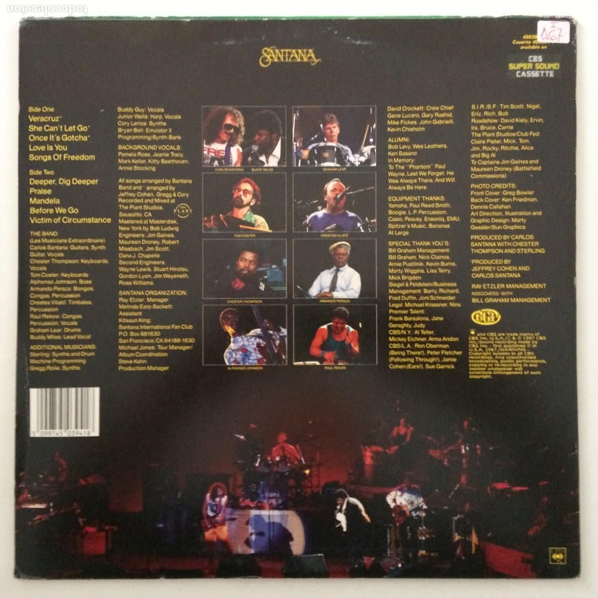 Discos de vinilo: Santana &lrm;&ndash; Freedom , Australia 1987 CBS* - Foto 2