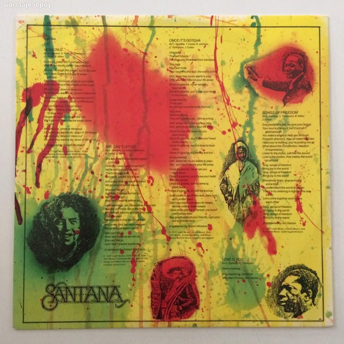 Discos de vinilo: Santana &lrm;&ndash; Freedom , Australia 1987 CBS* - Foto 4