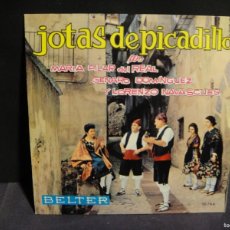 Discos de vinilo: JOTAS DE PICADILLO - Mª PILAR DEL REAL , GENARO DOMINGUEZ Y LORENZO NAVASCUES - BELTER 1963. Lote 365551656