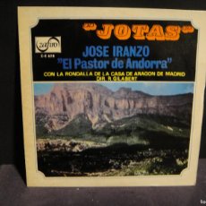 Discos de vinilo: JOTAS - JOSE IRANZO , - ZAFIRO 1964. Lote 365554781