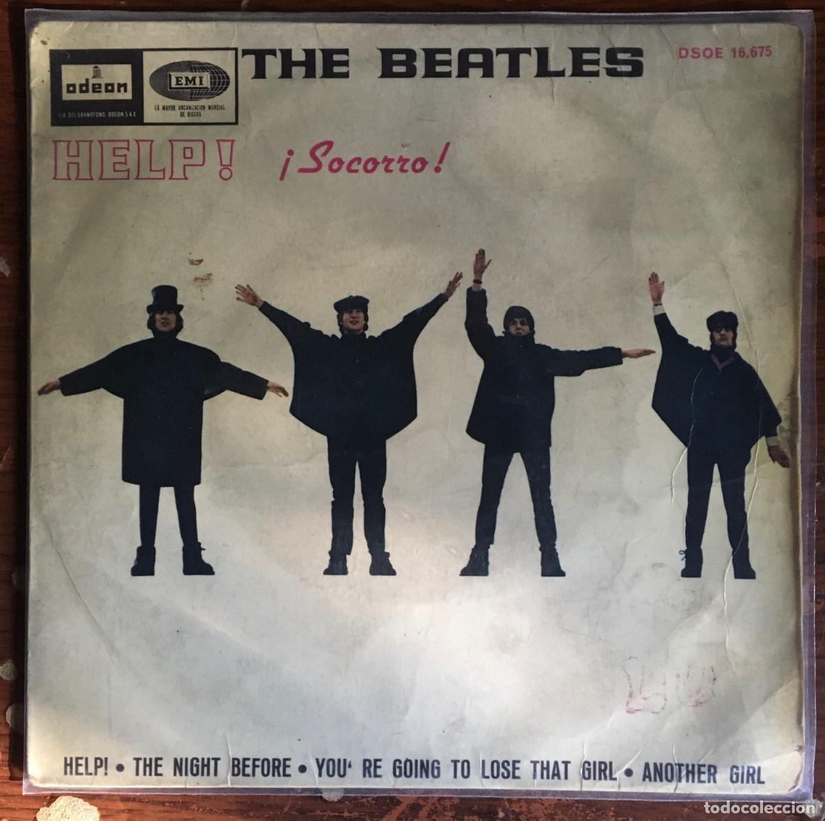 Discos de vinilo: BEATLES - HELP, EP con 4 temas primera edici&oacute;n esp 1965 - Foto 1
