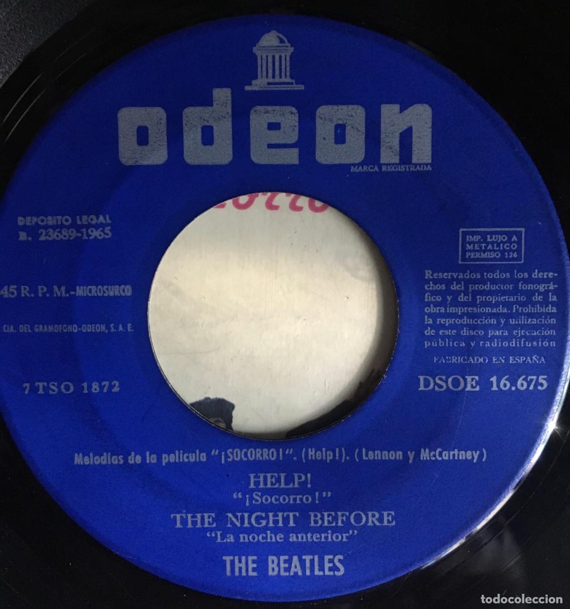 Discos de vinilo: BEATLES - HELP, EP con 4 temas primera edici&oacute;n esp 1965 - Foto 3