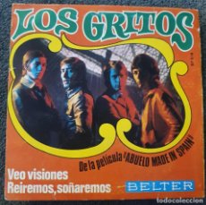 Discos de vinilo: GRITOS -7” SPAIN 1969 - VEO VISIONES - BSO ”ABUELO MADE IN SPAIN”. Lote 365583161
