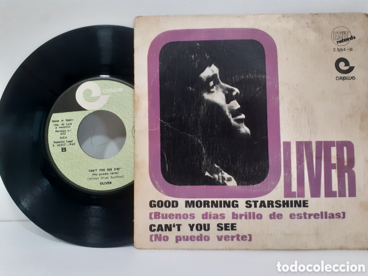 Discos de vinilo: Oliver - good morning starshine - exit records 1969 - Foto 2