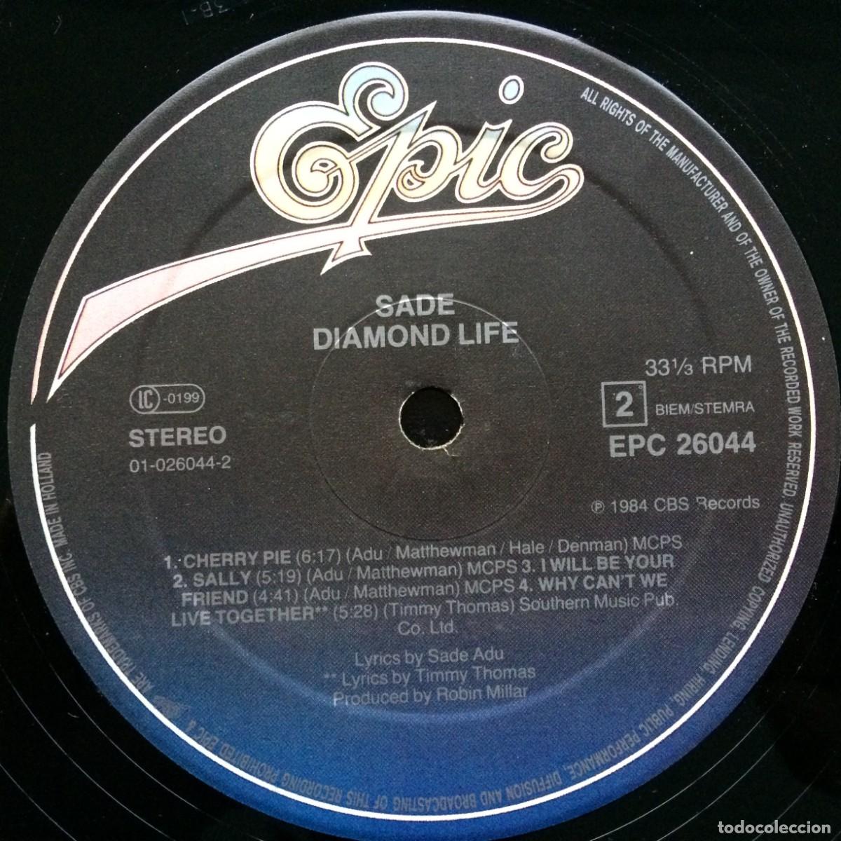 Discos de vinilo: Sade &lrm;&ndash; Diamond Life , Holanda 1984 Epic - Foto 4