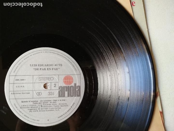 Discos de vinilo: LUIS EDUARDO AUTE - DE PAR EN PAR, 1979 - Foto 3