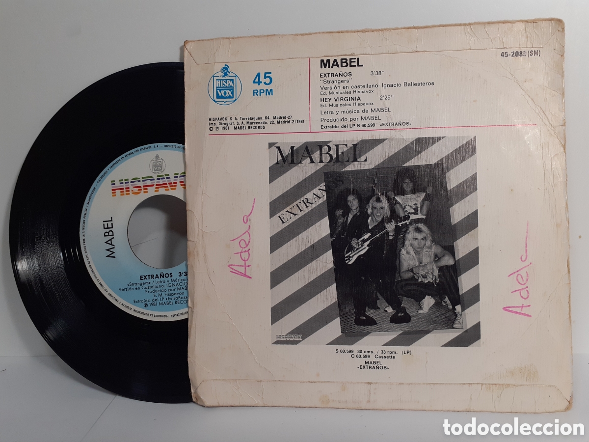 Discos de vinilo: Mabel - extra&ntilde;os - hispavox 1981 - Foto 2