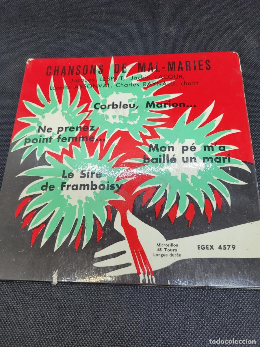 Discos de vinilo: RAREZA Vinilo single CHANSONS DE MAL-MARIES - Foto 1