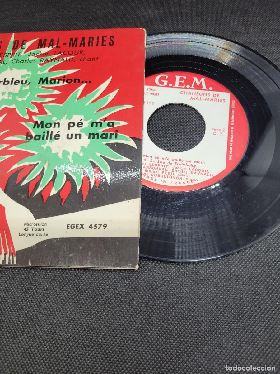 Discos de vinilo: RAREZA Vinilo single CHANSONS DE MAL-MARIES - Foto 3