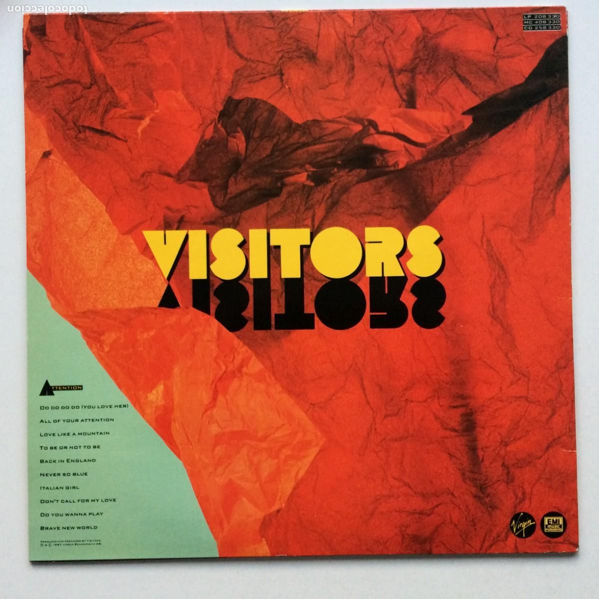 Discos de vinilo: Visitors &lrm;&ndash; Attention , Europe 1987 Virgin - Foto 2