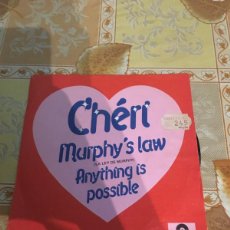 Discos de vinilo: CHERI ‎– MURPHY'S LAW = LA LEY DE MURPHY. Lote 365741396