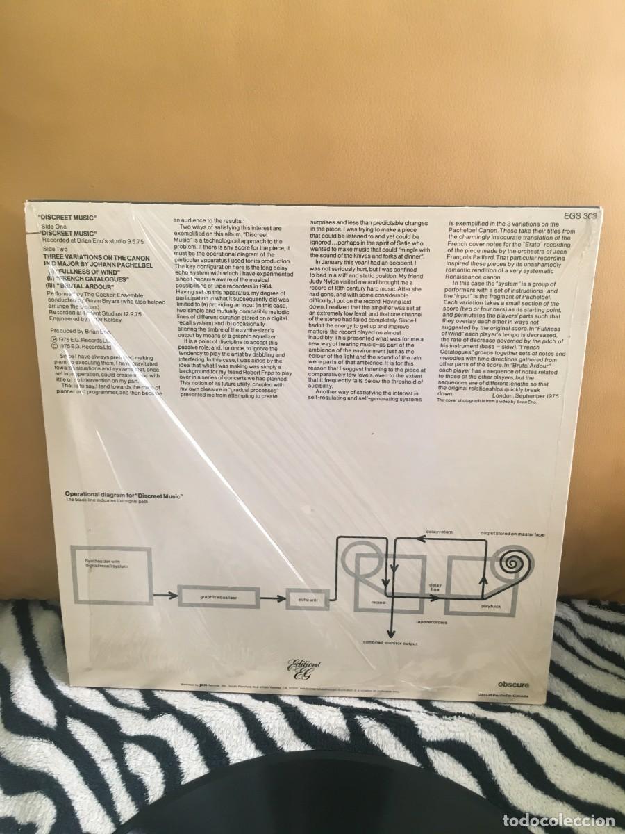 Discos de vinilo: Brian Eno &lrm;&ndash; Discreet Music - Foto 2