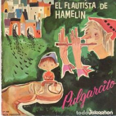 Discos de vinilo: EL FLAUTISTA DE HAMELIN. SINGLE DISCOPHON, 1960.DISCO AZUL TRANSPARENTE. Lote 365762786