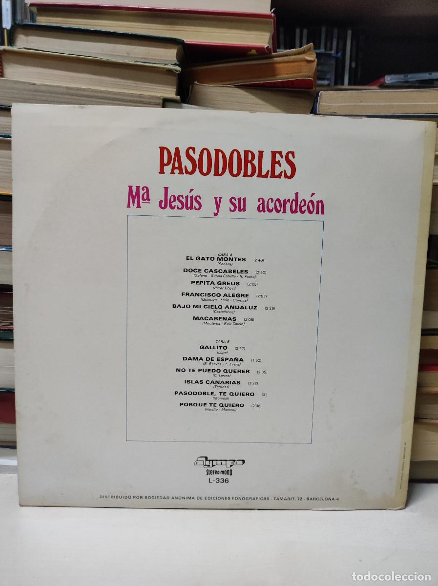 Discos de vinilo: Pasodobles Con M&ordf; Jes&uacute;s Y Su Acorde&oacute;n - Foto 2