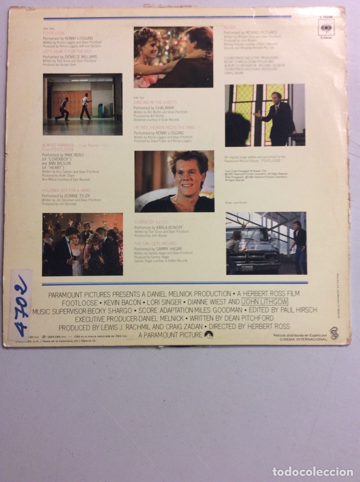 Discos de vinilo: BSO Footloose. - Foto 2