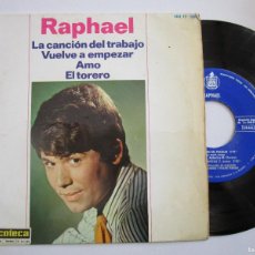 Discos de vinilo: RAPHAEL LA CANCION DEL TRABAJO. Lote 365776056