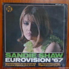 Discos de vinilo: SANDIE SHAW / MARIONETAS EN LA CUERDA+3 / EUROVISION /1967 / EP. Lote 365779301