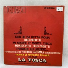 Discos de vinilo: SINGLE BSO LA TOSCA - ITALIA. Lote 365785881