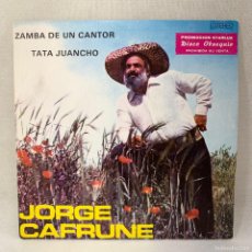 Discos de vinilo: SINGLE JORGE CAFRUNE - ZAMBA DE UN CANTOR - ESPAÑA - AÑO 1977. Lote 365797266