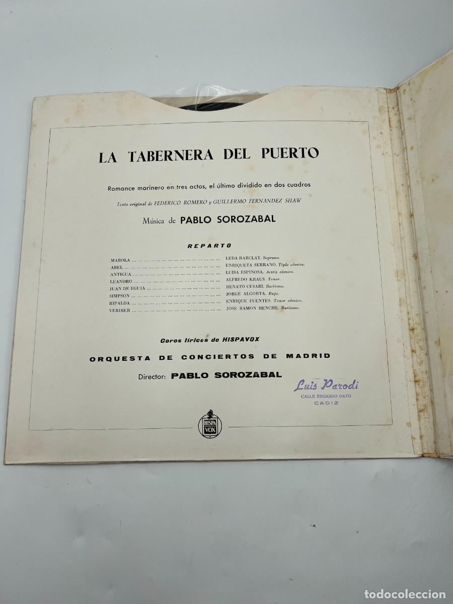 Discos de vinilo: LP - PABLO SOROZABAL. LA TABERNERA DEL PUERTO. HISPAVOX. - Foto 4