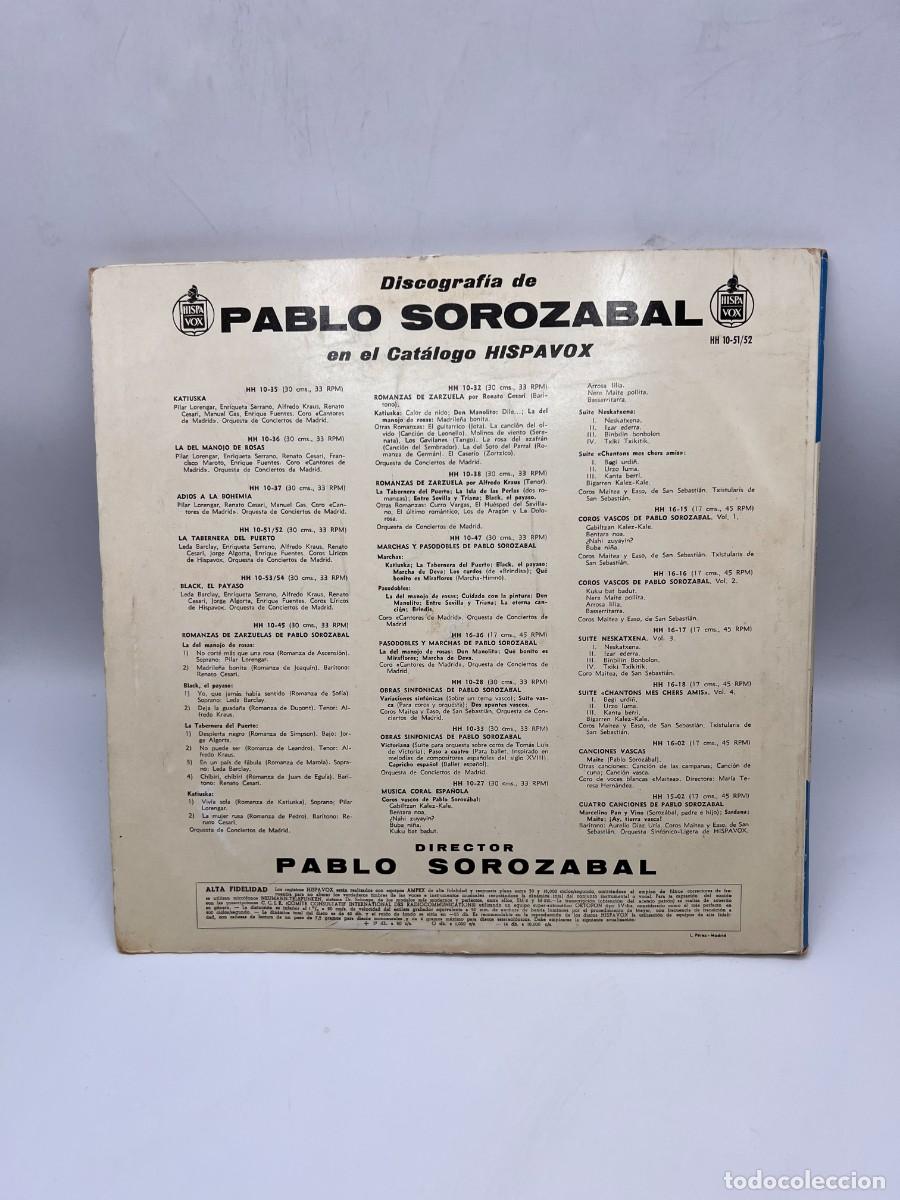 Discos de vinilo: LP - PABLO SOROZABAL. LA TABERNERA DEL PUERTO. HISPAVOX. - Foto 5