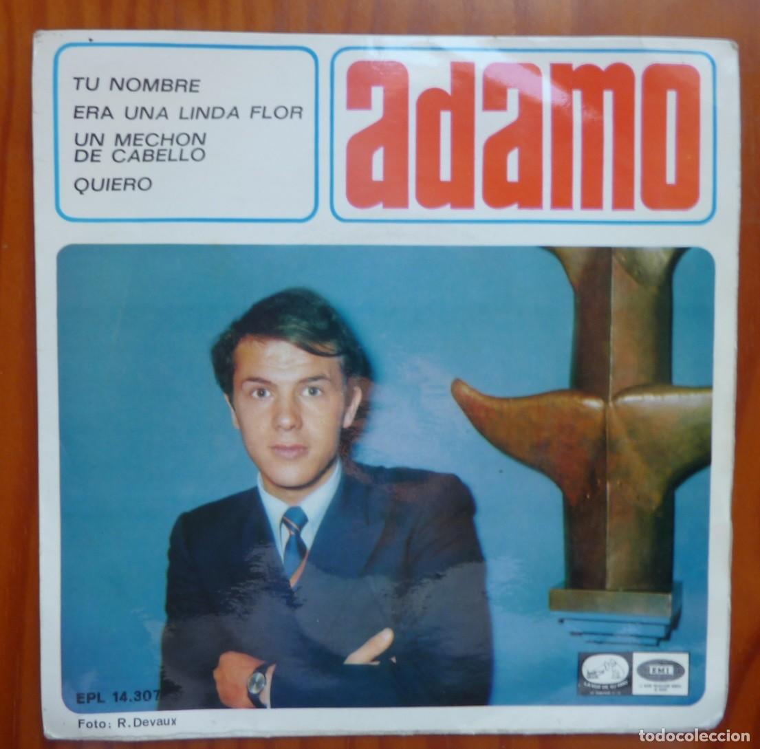 Discos de vinilo: ADAMO / TU NOMBRE+3 / 1966 / EP - Foto 1