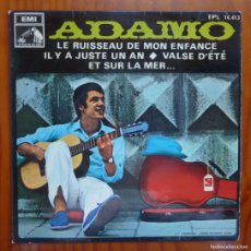 Discos de vinilo: ADAMO / LE RUISSEAU DE MON EN FANCE+3 / 1968 / EP. Lote 365813266