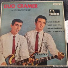 Discos de vinilo: DUO CRAMER CON LOS RELAMPAGOS - EP SPAIN 1963 TWIST EN BLUES. Lote 365824811