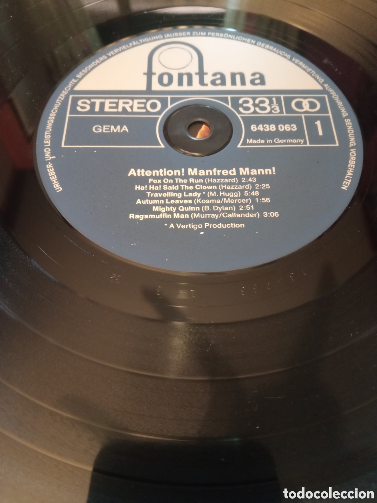 Discos de vinilo: Manfred Mann - Attention . - Foto 3