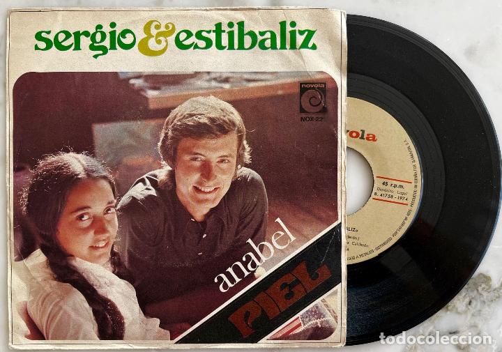 Discos de vinilo: SERGIO Y ESTIBALIZ. ANABEL. SINGLE ORIGINAL ESPA&Ntilde;A - Foto 1