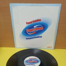 Discos de vinilo: MAXI SINGLE - DISCO DE VINILO - SOUND SOLUTION - EMERGENCY BROADCAST. Lote 365839691
