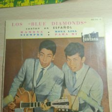 Discos de vinilo: EP 7” LOS BLUE DIAMONDS CANTAN EN ESPAÑOL 1961.VINILO AZUL.. Lote 365871826
